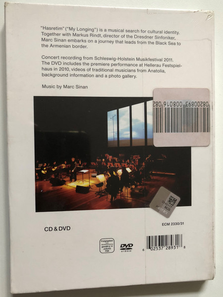 Marc Sinan - Hasretim - Journey To Anatolia / Dresdner Sinfoniker and traditional musicians from Turkey and Armenia. An exploration of musical roots / ECM Records Audio CD + DVD Video / ECM 2330/31
