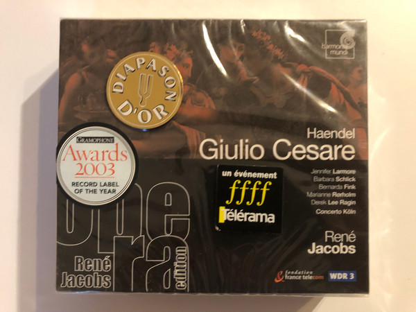 Heandel - Giulio Cesare / Jennifer Larmore; Barbara Schlick; Bernarda Fink; Marianne Rorholm; Derek Lee Ragin; Concerto Koln; Rene Jacobs / Harmonia Mundi 4x Audio CD 2003 / HMX 2901385.87 