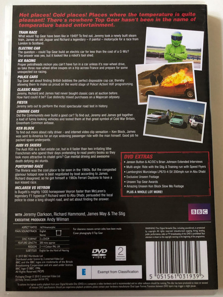 Top Gear: The Challenges 4 / More incredible challenges from the world's biggest car show / Packed full of Exclusive DVD Extras / BBC 2x DVD Video CD 2010 / BBCDVD3193
