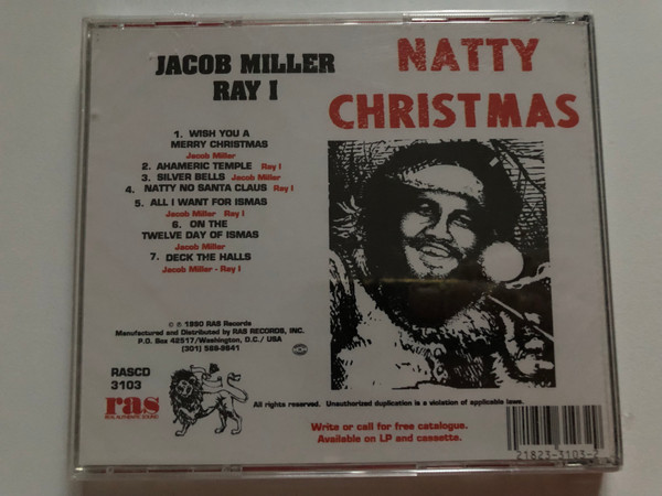 Jacob Miller; Ray I – Natty Christmas / RAS Records Audio CD 1990 / RASCD 3103