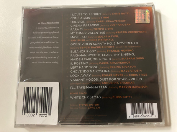 Joshua Bell – At Home With Friends / Sony Classical Audio CD 2009 / 88697554362