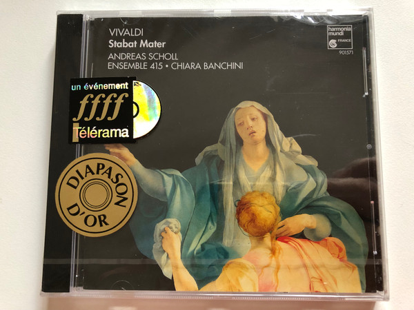 Vivaldi - Stabat Mater - Andreas Scholl, Ensemble 415, Chiara Banchini / Harmonia Mundi France Audio CD 1995 / HMC 901571