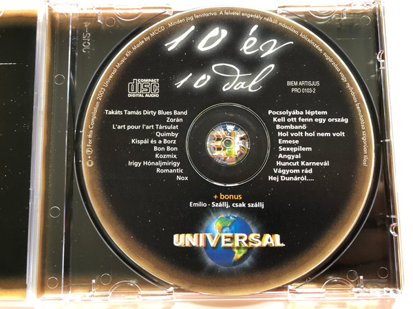 10ev - 10 dal / Universal Music Audio CD 2003 / PRO 0103-2