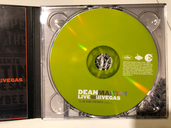 Dean Martin – Live From Las Vegas / 17 Previously Unreleased Live Hits & Signature Songs / The Las Vegas Centennial Collection / Capitol Records Audio CD 2005 / 72435-60394-2-1 