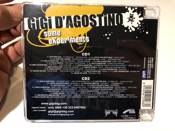 Gigi D'Agostino – Some Experiments / NoiseMaker 2x Audio CD 2006 / NM066 CD DP
