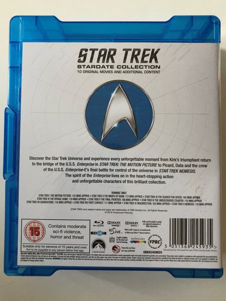 Star Trek: Stardate Collection - 10 Original Movies And Additional Content / Paramount Pictures 12x Blu-ray Disc 2016 / BSP 2459