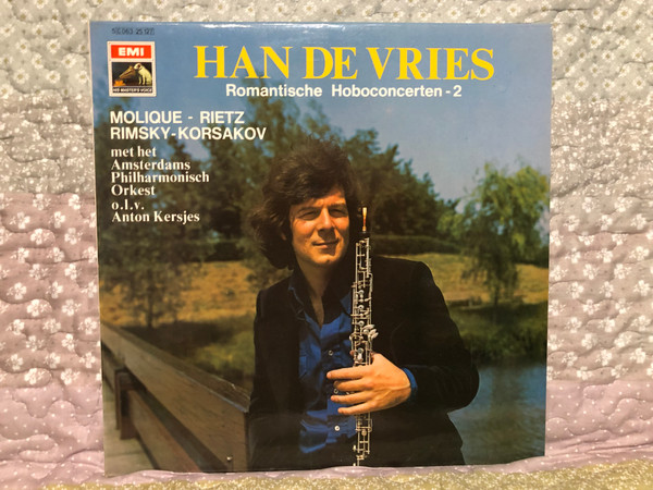 Han De Vries - Romantische Hoboconcerten - 2 / Molique, Rimsky-Korsakov, met het Amsterdams Philharmonisch Orkest, o.l.v. Anton Kersjes / His Master's Voice LP / 5C 063-25 127
