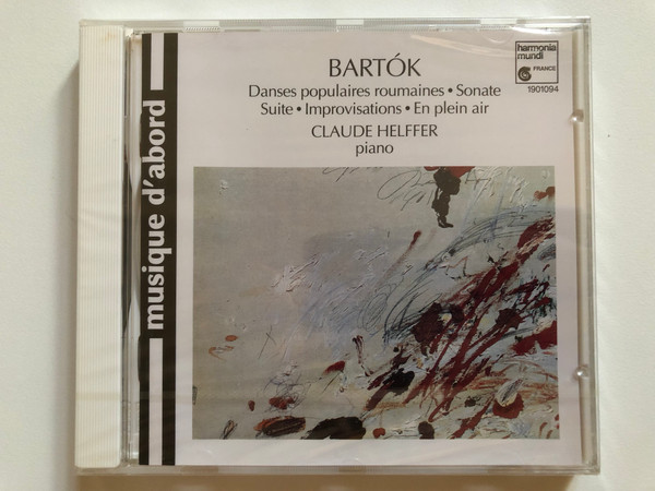 Bartók - Danses Populaires Roumaines; Sonate; Suite; Improvisations; En Plein Air - Claude Helffer (piano) / Musique D'Abord / Harmonia Mundi Audio CD 1993 / HMA 1901094