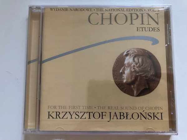 Wydanie Narodowe; The National Edition - Vol 5 - Chopin: Etudes / For The First Time - The Real Sound Of Choping, Krzysztof Jablonski / BeArTon Audio CD 1998 / CDB007