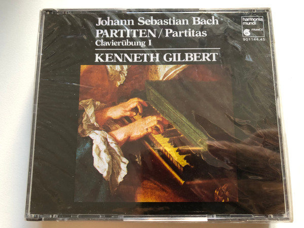 Johann Sebastian Bach: Partiten/Partitas (Clavierübung I) - Kenneth Gilbert / Harmonia Mundi France 2x Audio CD 1985 / HMC 901144.45