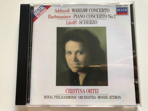 Addinsell - Warsaw Concerto; Rachmaninov - Piano Concerto No.2; Litolff - Scherzo / Cristina Ortiz, Royal Philharmonic Orchestra, Moshe Atzmon / Decca Audio CD 1986 / 414 348-2 DH