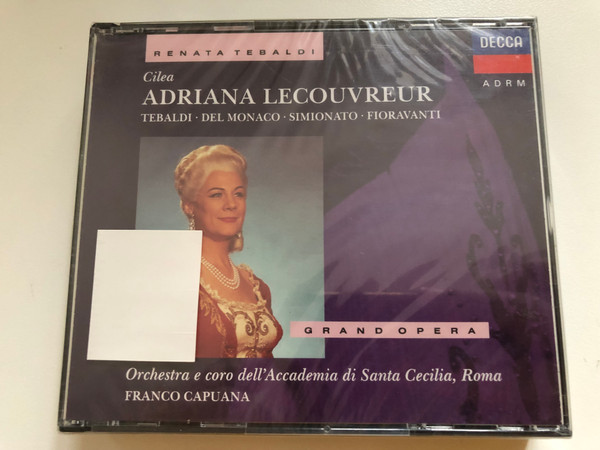 Cilea - Adriana Lecouvreur - Tebaldi; Del Monaco; Simionato; Fioravanti / Orchestra e coro dell'Accademia di Santa Cecilia, Roma, Franco Capuana / Grand Opera / Decca 2x Audio CD 1991, Box Set / 430 256-2