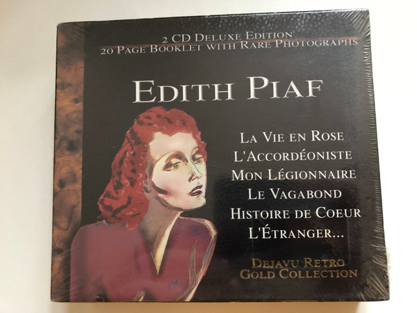 Edith Piaf - La Vie En Rose; L'Accordeoniste; Mon Legionnaire; Le Vagabond; Histoire De Coeur; L'Etranger... / Dejavu Retro Gold Collection / 2 CD Deluxe Edition, 20 Page Booklet With Rare Photographs / Retro 2x Audio CD 2001 / R2CD 40-36