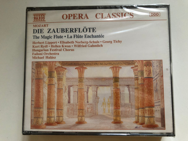 Mozart: Die Zauberflöte = The Magic Flute = La Flute Enchantee / Herbert Lippert, Elisabeth Norberg-Schulz, Georg Tichy, Kurt Rydl, Hellen Kwon, Wilfried Gahmlich / Naxos 2x Audio CD 1993 Stereo / 8.660030-31