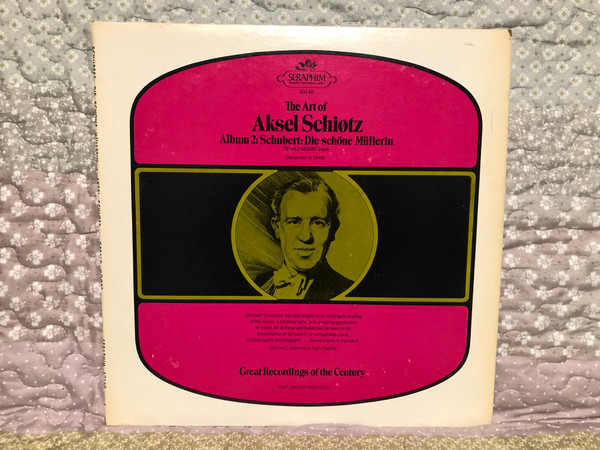 The Art of Aksel Schiøtz, Schubert - Album 2: Schubert: Die Schöne Müllerin - Gerald Moore (piano) / Recorded in 1945 / Great Recordings Of The Century / Seraphim LP Mono / 60140