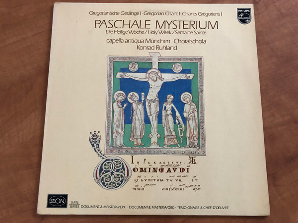 Gregorian Chant I - Paschale Mysterium - Holly Week / Capella Antiqua München, Choralschola, Konrad Ruhland / Dokument & Meisterwerk / Philips LP / 6575 076