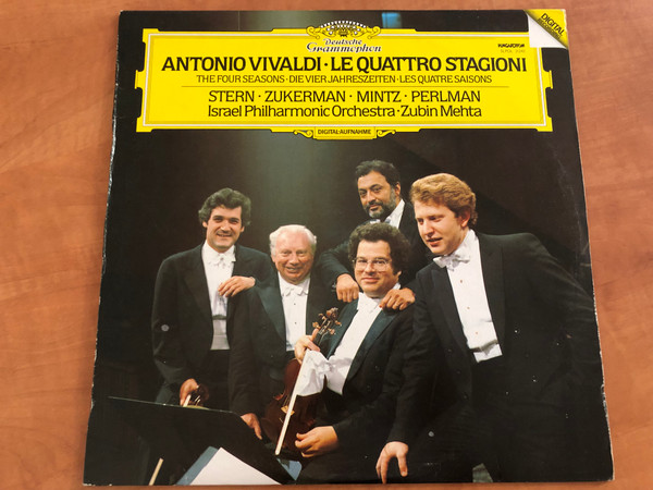 Antonio Vivaldi: Le Quattro Stagioni = The Four Seasons = Die Vier Jahreszeiten = Les Quatre Saisons / Stern, Zukerman, Mintz, Perlman, Israel Philharmonic Orchestra, Zubin Mehta / Hungaroton LP 1983 / SLPDL 31242