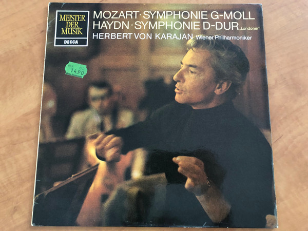 Mozart: Symphonie G-moll; Haydn: Symphonie D-dur "Londoner" - Herbert Von Karajan, Wiener Philharmoniker / Meister Der Musik / Decca LP Stereo / SMD 1212