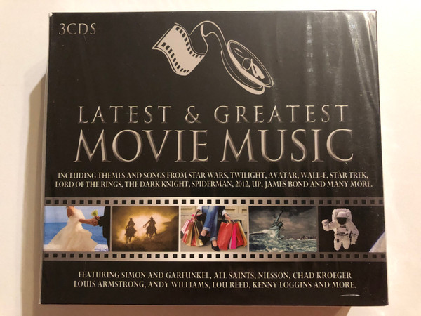 Latest And Greatest Movie Music - Including Themes And Songs From Star Wars, Twilight, Avatar, Wall-e, Star Trek, Lord Of The Rings, The Dark Knight, Spiderman, 2012, Up, James Bond / Union Square Music 3x Audio CD / USMMTCD002