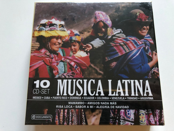 Musica Latina - Mexico; Cuba; Puerto Rico; Dominica; Ecuador; Colombia; Venezuela; Trinidad; Argentina / Mamambo; Amigos Nada Mas; Risa Loca; Sabor A Mi; Alegria De Navidad / Documents 10x Audio CD, Box Set / 231044