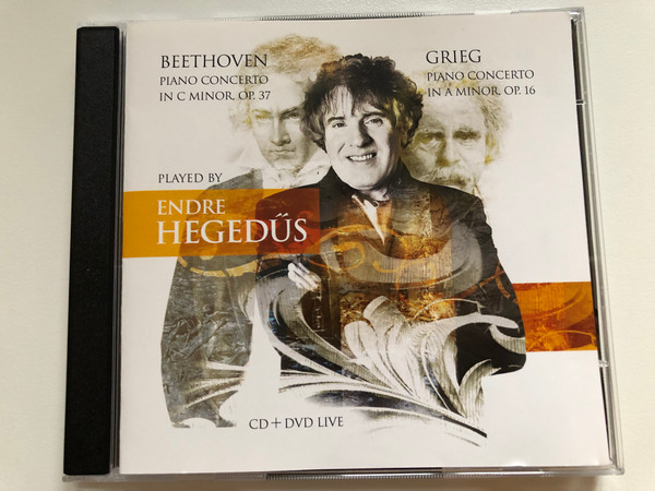 Beethoven: Piano Concerto In C Minor, Op. 37, Grieg: Piano Concerto In A Minor, Op. 16 - Played By Endre Hegedus / Studio Liszt Productions Audio CD + DVD CD / HEG 120 & 305