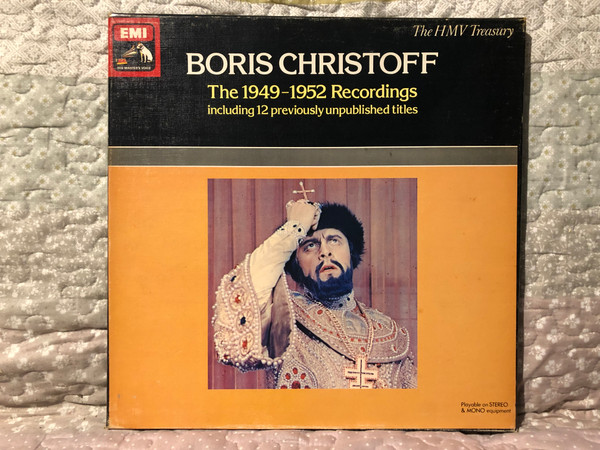 Boris Christoff: The 1949-1952 Recordings - Including 12 previously unpublished titles / His Master's Voice 3x LP, Box Set, Stereo, Mono / RLS 735