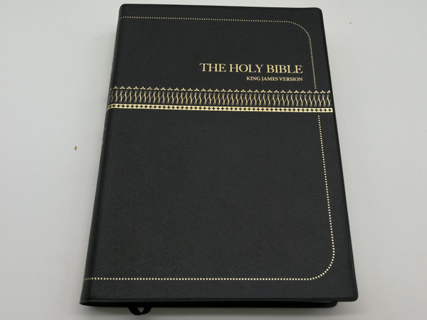 The Holy Bible - King James Version (English) / Red Letter Edition - Words of Christ in red / Black Vinyl. Hard Cover / Korean Bible Society 2010