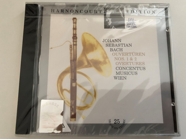 Harnoncourt Edition - Johann Sebastian Bach: Ouvertüren Nr. 1 & 2 - Concentus Musicus Wien / Das Alte Werk / TELDEC Audio CD 1989 / 2292-43033-2