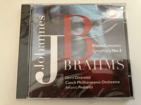 Johannes Brahms: Violin Concerto; Symphony No. 4 - David Oistrakh, Czech Philharmonic Orchestra, Antonio Pedrotti / Supraphon Audio CD 2004 Mono / SU 3780-2