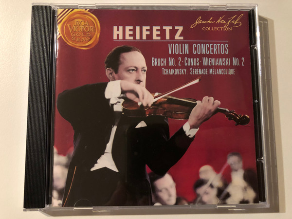 Heifetz: Violin Concertos - Bruch No. 2, Conus, Wieniawski No. 2, Tchaikovsky: Sérénade Mélancolique / Jascha Heifetz Collection / RCA Victor Gold Seal Audio CD 1992 / GD60927