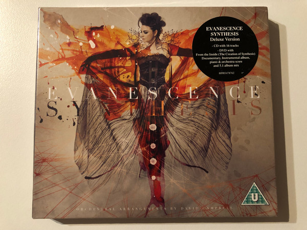 Evanescence – Synthesis / Deluxe Version: CD with 16 tracks, DVD with From The Inside (The Creation Of Synthesis), Documentary, Instrumental album, piano & orchestra score and 5.1 album mix / Sony Music Audio CD + DVD Video CD 2017 / 88985478762