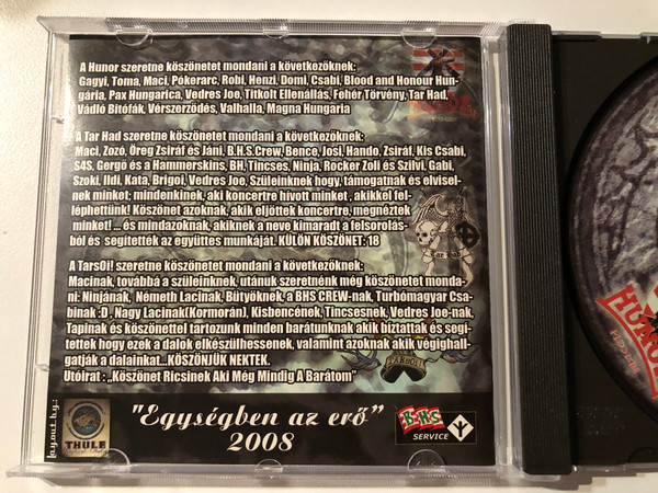 Hunor + Tar Had + Tarsoi – Egységben Az Erő / BHS Service Audio CD 2008 / BHSSCD011