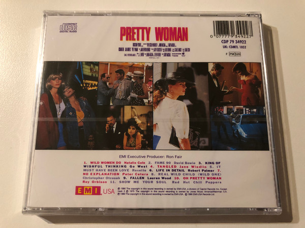 Pretty Woman - David Bowie, Robert Palmer, Roxette, Natalie Cole, Peter Cetera, Red Hot Chili Peppers, Jane Wiedlin, Go West, Roy Orbison, Christopher Otcasek, Lauren Wood / EMI USA Audio CD 1990 / CDP 79 34922 