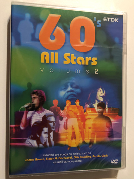 60's All Stars Volume 2 / Include are songs by artists such as: James Brown, Simon & Garfunkel, Otis Redding, Petula Clark as well as many more / 2003 DVD (5450270008582)