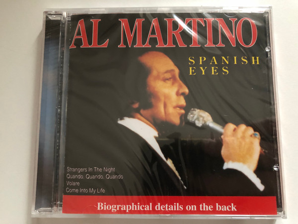 Al Martino – Spanish Eyes / Biographical details on the back / Strangers In The Night; Quando, Quando, Quando; Volare; Come Into My Life / Success Audio CD / 16114CD