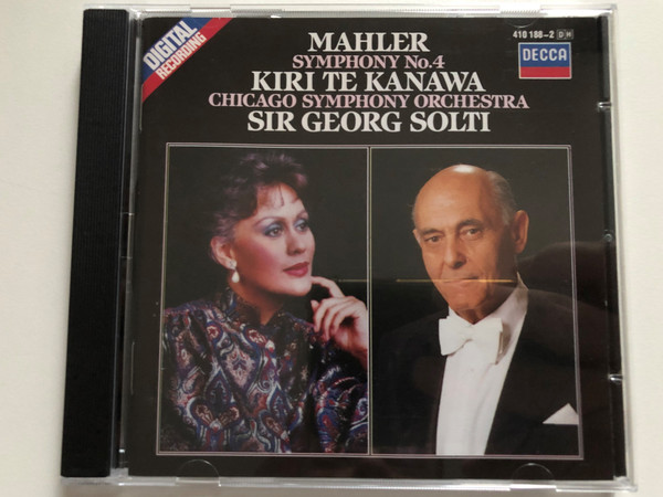 Mahler: Symphony No. 4 - Kiri Te Kanawa, Chicago Symphony Orchestra, Sir Georg Solti / London Records Audio CD 1984 / 410 188-2 DH 