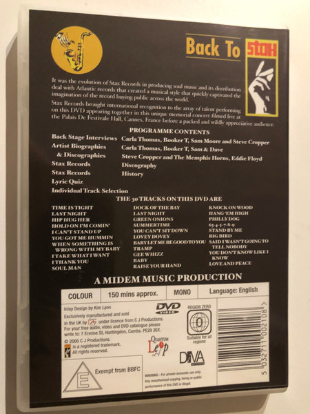Soul Collection: Back to Stax / Stax Records / Individual Track Selection / A Midem Music Production / 2000 DVD (5032711002108)