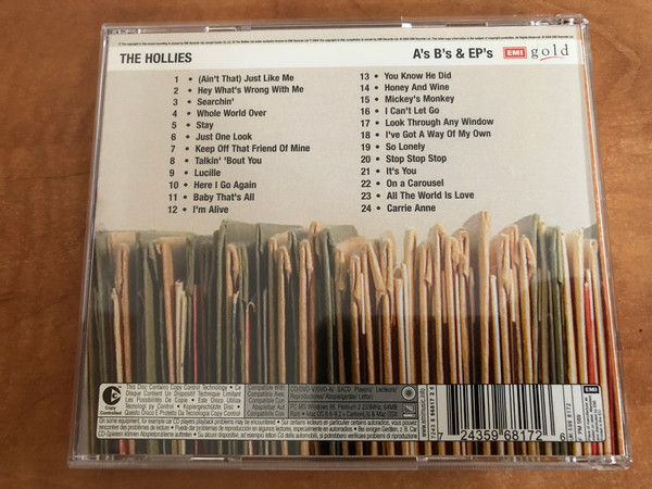 The Hollies – A's B's & EP's / I'm Alive; I Can't Let Go; Stop Stop Stop; Just One Look; Carrie Anne; On A Carousel; Here I Go Again; Look Through Any Window; Stay / EMI Gold Audio CD / 724359681726
