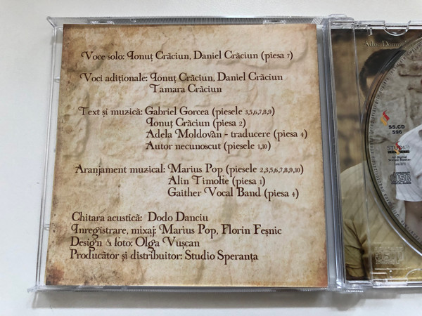 Ionut Craciun - Daltuit de mana Ta / Studio Speranta Audio CD 2010 Stereo / SS.CD 596