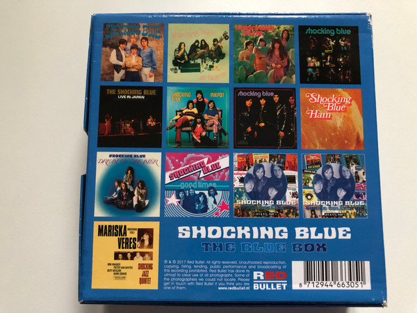 Shocking Blue – The Blue Box / Incl. The Complete Single Collection (A'S & B'S) + 56 Pages History Of Shocking Blue / Complete Album Collection + Bonus CD's / Red Bullet 13x Audio CD 2017, Box Set / RB 66.305