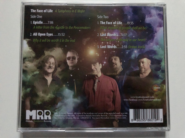 Kinetic Element – The Face Of Life / Melodic Revolution Records Audio CD 2018 / MRRCD-22164