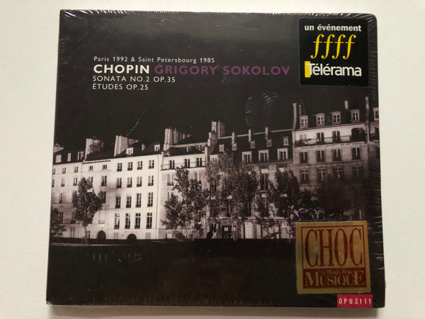 Chopin: Grigory Sokolov - Sonata No. 2 Op. 35; Études Op. 25 / Paris 1992 & Saint Petersbourg 1985 / Opus 111 Audio CD 2003 / OP 30385