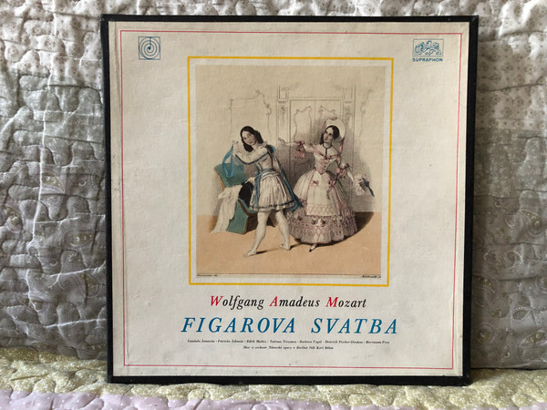 Wolfgang Amadeus Mozart: Figarova svatba - Gundula Janowitz, Patricia Johnson, Edith Mathis, Tatiana Troyanos, Barbara Vogel, Dietrich Fischer-Dieskau, Herrmann Prey, Sbor a orchestr Nemecke opery v Berline / Supraphon 4x LP, Box Set / 1 12 1351-54