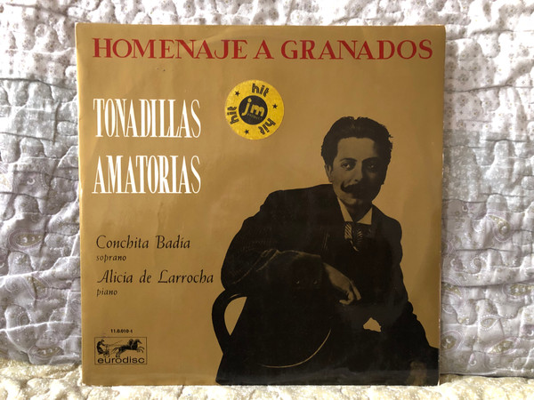 Homenaje A Granados: Tonadillas Amatorias - Conchita Badía (soprano), Alicia De Larrocha (piano) / Vergara LP / 11.0.010-1