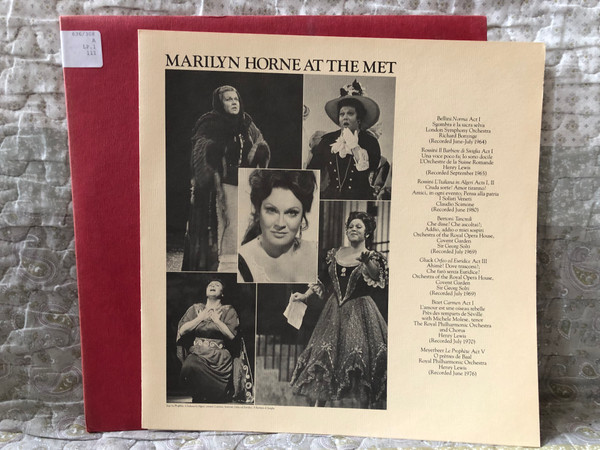 Marilyn Horne / Great Artists at the Met / Metropolitan Opera Guild LP 1981 / MET-111