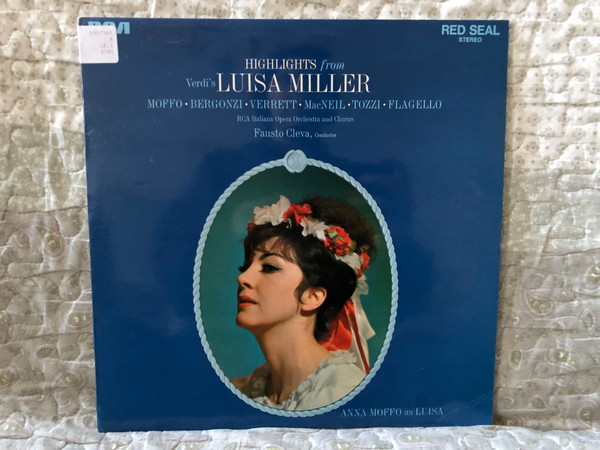 Highlights From Verdi's Luisa Miller - Moffo, Bergonzi, Verrett, MacNeil, Tozzi, Flagello, RCA Italiana Opera Orchestra And Chorus, Fausto Cleva (conductor) / RCA Red Seal LP Stereo 1969 / SB 6780