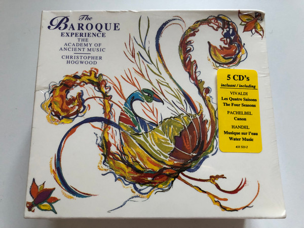 The Baroque Experience - The Academy Of Ancient Music, Christopher Hogwood / 5 CD's including Vivaldi: The Four Seasons, Pachelbel: Canon, Handel: Water Music / L'Oiseau-Lyre 5x Audio CD 1991 / 433 523-2