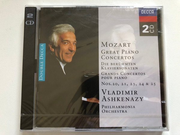Mozart: Great Piano Concertos Nos. 20, 21, 23, 24 & 25 - Vladimir Ashkenazy, Philharmonia Orchestra / Double Decca / Decca 2x Audio CD 1997 / 452 958-2