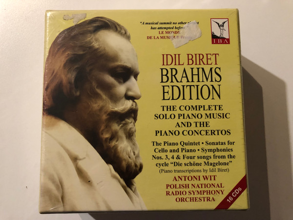 Idil Biret: Brahms Edition - The Complete Solo Piano Music And The Piano Concertos / The Piano Quintet; Sonatas for Cello and Piano; Symphonies Nos. 3, 4 & Four songs from the cycle ''Die schone Magelone'' / IBA 16x Audio CD, Box Set 2017 / 8.501602