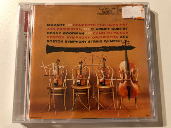 Mozart: Concerto For Clarinet And Orchestra - Clarinet Quintet, Benny Goodman, Charles Munch, Bonston Symphony Orchestra And Boston Symphony String Quartet / Sony Classical Audio CD 2010 / 88697700532